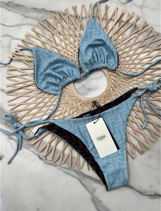 “FF” Inspired Reversible Bikini Set